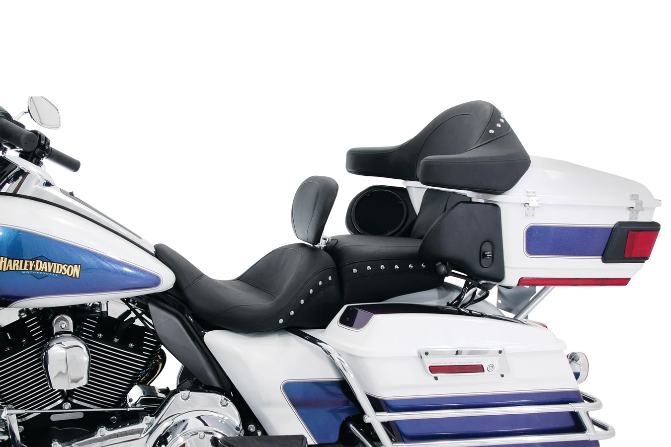 Extended Arm Wrap-Around Backrest for Harley-Davidson FL Touring 1993-2013 - Image 3