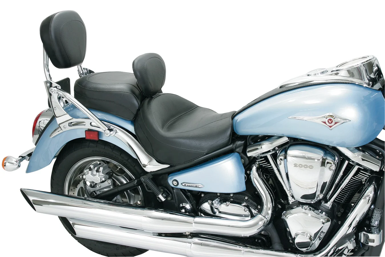 Sissy Bar Pad for Kawasaki Vulcan 2000, Limited & Classic LT 2005-2010, Vulcan 1600 Nomad 2005-2008 - Image 2